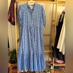 Banjanan Light Blue Floral Maxi Dress
